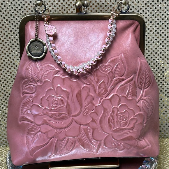 Patricia Nash Handbags - Patricia Nash 10th Anniversary Pink Embossed Handbag w/Dustbag Approx 9.5x 10x 4